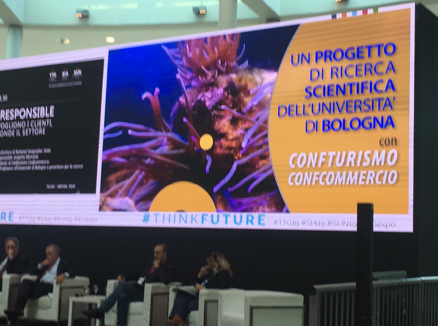 confturismo_it's tweet photo. Il presidente Luca Patanè al #TTGrimini per parlare del progetto @SeaSentinels e del ruolo delle imprese del turismo al convegno "Turismo Plastic Responbible"#TTG19 #thinkFUTURE #SIA19 #SUN19 #IEGexpo https://t.co/dinn95E9fX