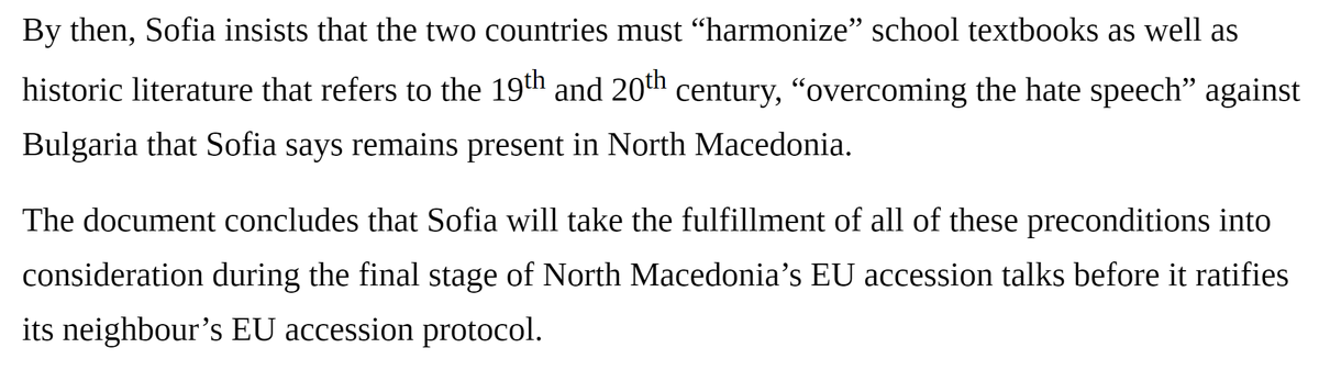 What kind of #EU accession demands are these? This is outrageous! Sure, leave history to the historians, but I mean this reeks of revisionism and nothing else...