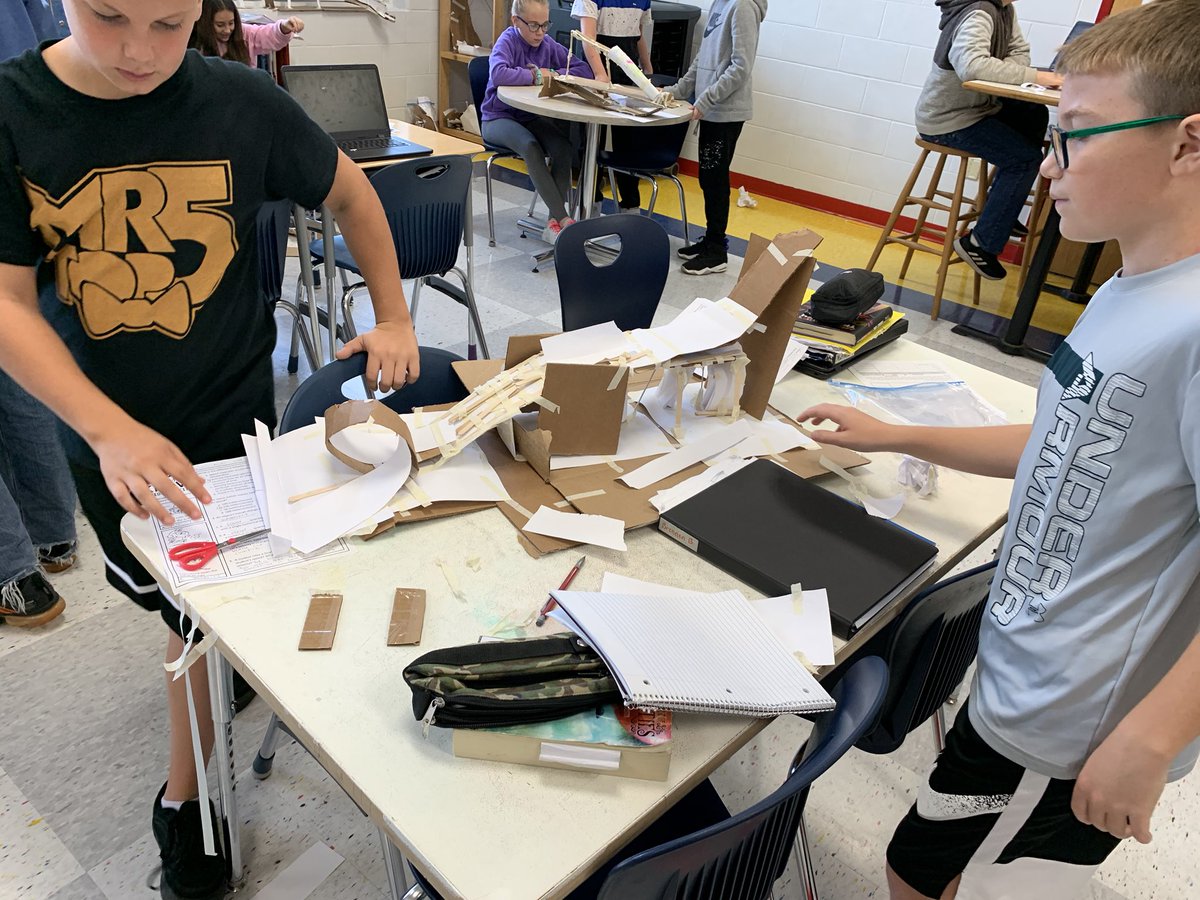 MrK_MathTeacher's tweet photo. We’ve been working on our Marble Coaster Lab for about a week and these coasters are looking fantastic. We’re taking measurements and running time trials then calculating the marble’s average speed #STEM #Middierising #WEgotyour6 https://t.co/6ekfQPbJN5