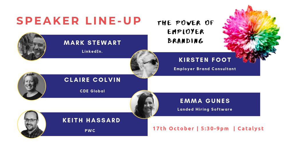 One week to go until our #EmployerBranding event. 

We are SO excited about the great line-up! 

This is where you need to start if employer branding is on your radar in #NI.

Find out more about our speakers and get your tickets: bit.ly/2Mpjv3k

#Belfasthour