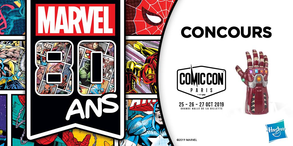 MarvelFR's tweet image. Le Comic Con de Paris approche à grands pas ! Du 25 au 27 octobre venez fêter les 80 ans de Marvel. À l’occasion de cet événement, RT pour tenter de gagner deux pass pour la journée du dimanche et un gant Thanos !