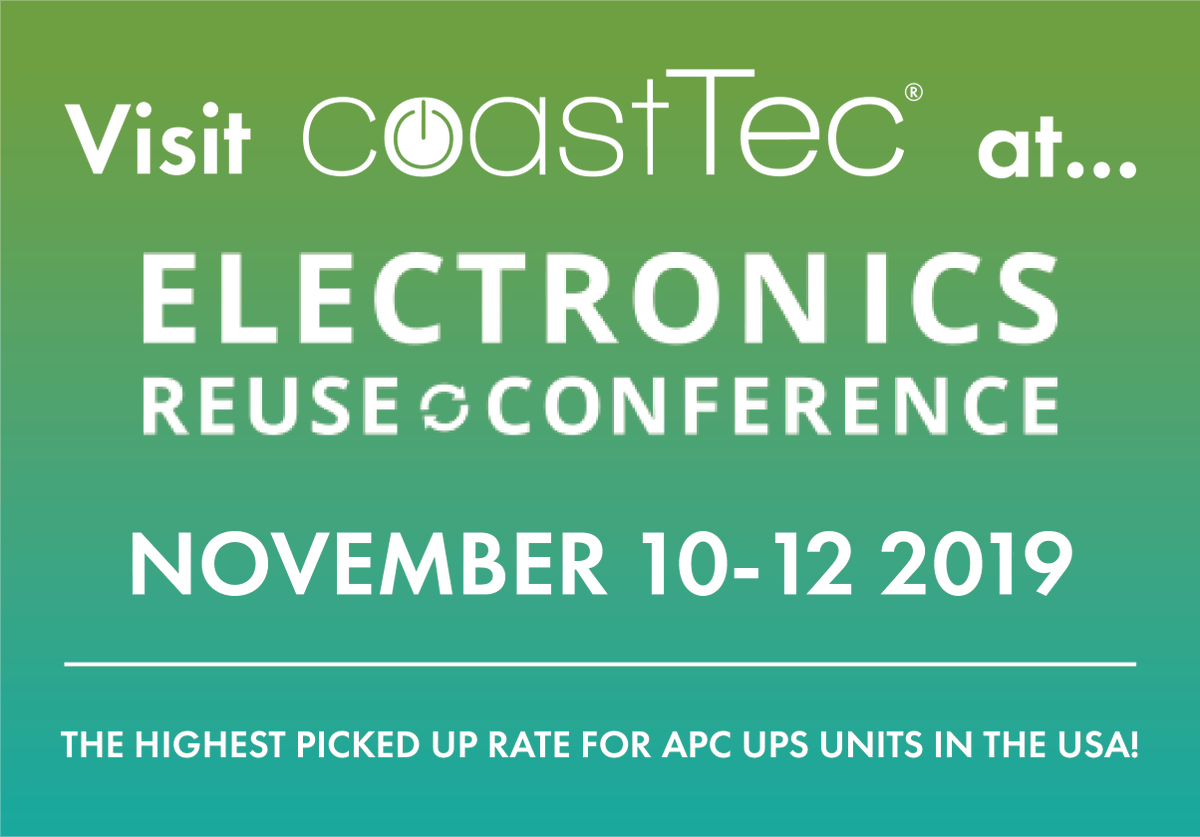CoastTec's tweet photo. #ElectronicsReuseConference2019 is just one month away! We're so excited to see old friends and make new ones. Visit us for a chance to win our GRAND PRIZE GIVEAWAY!
#ERC2019 #ResponsibleRecycling #ElectronicsReuseConference #Reuse #Reduce #Recycle #EWaste #RecyclingWorks https://t.co/NwWVnggdcJ