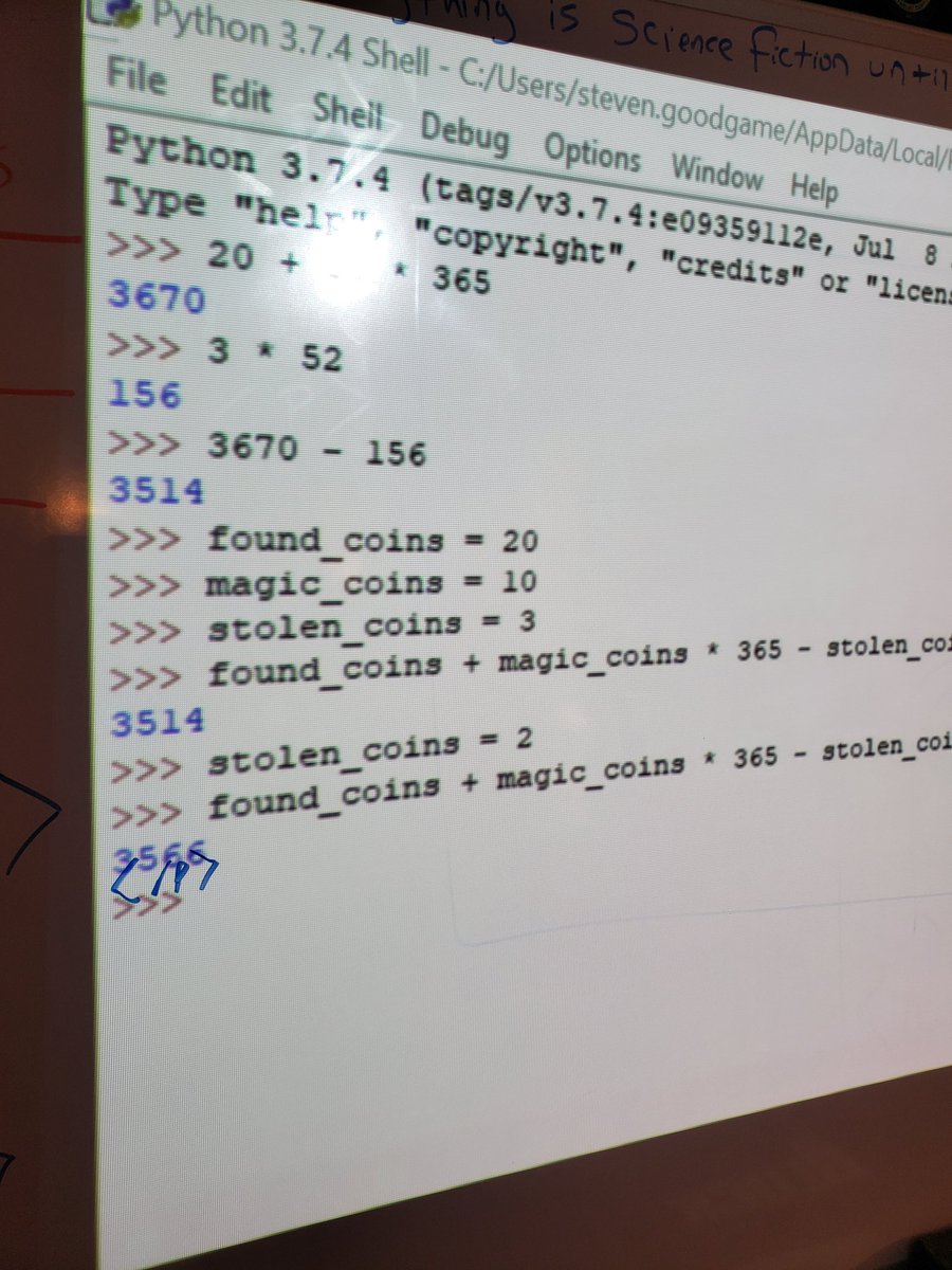 GoodgameSteve's tweet image. 8th graders learning about variables in the  #python programming language. #cs4ms #godores