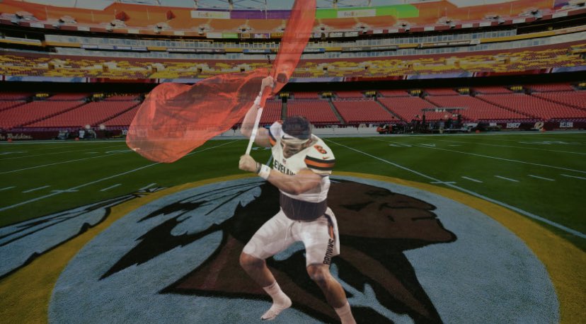 Slasher4P's tweet image. We continue our HOT streak with a 21-10 win over the Redskins . Myles Garrett came up Huge &amp;amp; show us why he’s worth 100 million 8.5 sacks on the QB !!!! Without Nick Chubb our offense was staggering but we hope next game we can fix the issues @AGT_Madden #PAINTTHETOWNBROWN