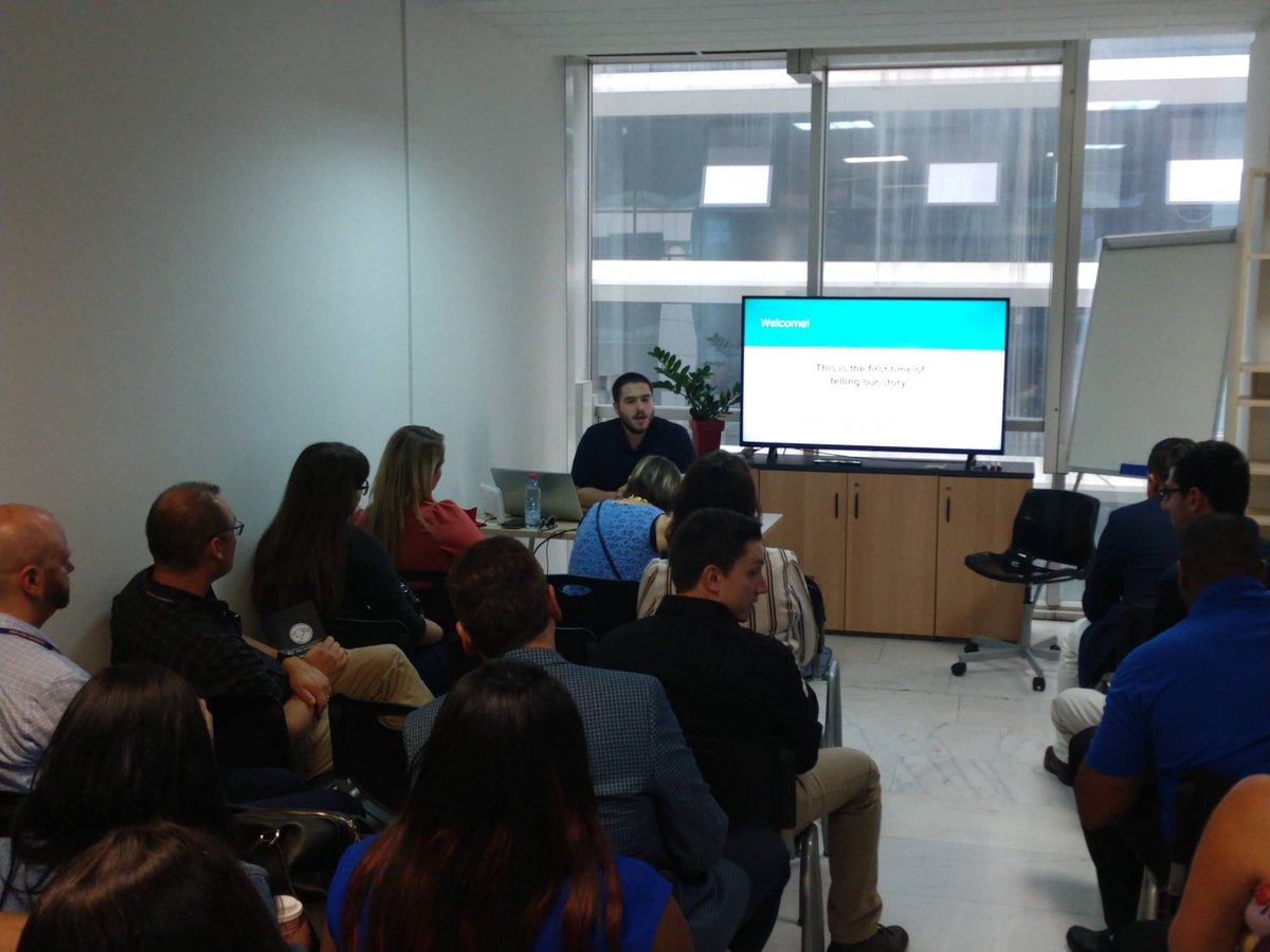 RonaldMicklerJr's tweet photo. Company visit 3 of day 4 on the @Ashland1YearMBA #CBUS &amp; #CLE cohorts' tour to #Greece combined BOTH #Entrepreneurship &amp; #Blockchain Thank you Grigorios Maris of EOS Athens for an interesting and interactive discussion! #MBAtheAUWay #AU2TourMBA https://t.co/1nVmchasZd