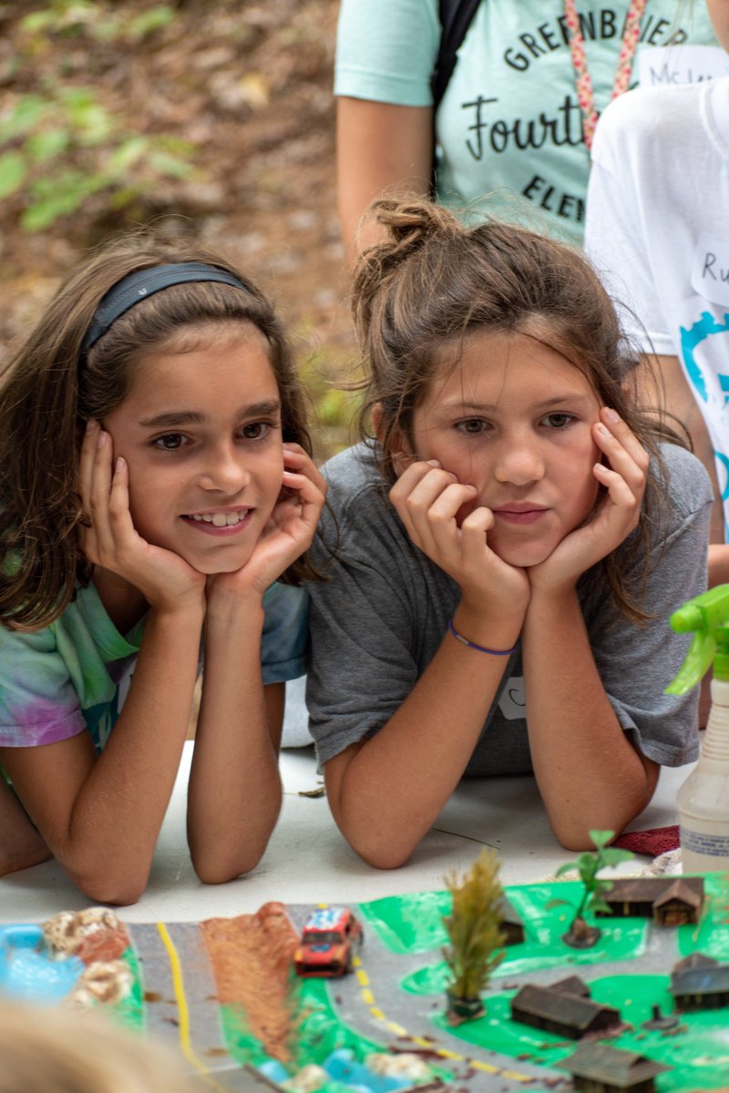 CCS_iSTEM's tweet photo. @CvilleSchools @GreenbrierElem 4th graders learning about their watershed.... Special thank you to the transportation department for getting our teachers and students there and back safely! #STEMed https://t.co/mKc7V1HSFd
