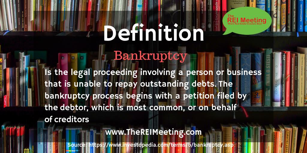 TheREIMeeting's tweet photo. All of these cases are handled in Federal Courts and the decisions are all made by Bankruptcy Judges. This means these problems cannot be resolved between the debtor and the lender. Don't forget to stay tuned to our content fo more definitions like this! #realestateeducation https://t.co/8ed4CAiK6W