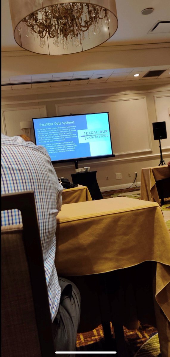 excaliburdata's tweet photo. #TBT to last week during @MikeEstepTweets's presentation at #Clear2019! We're missing all our friends this week, but already counting down to next year! https://t.co/9dGVRO2T9p