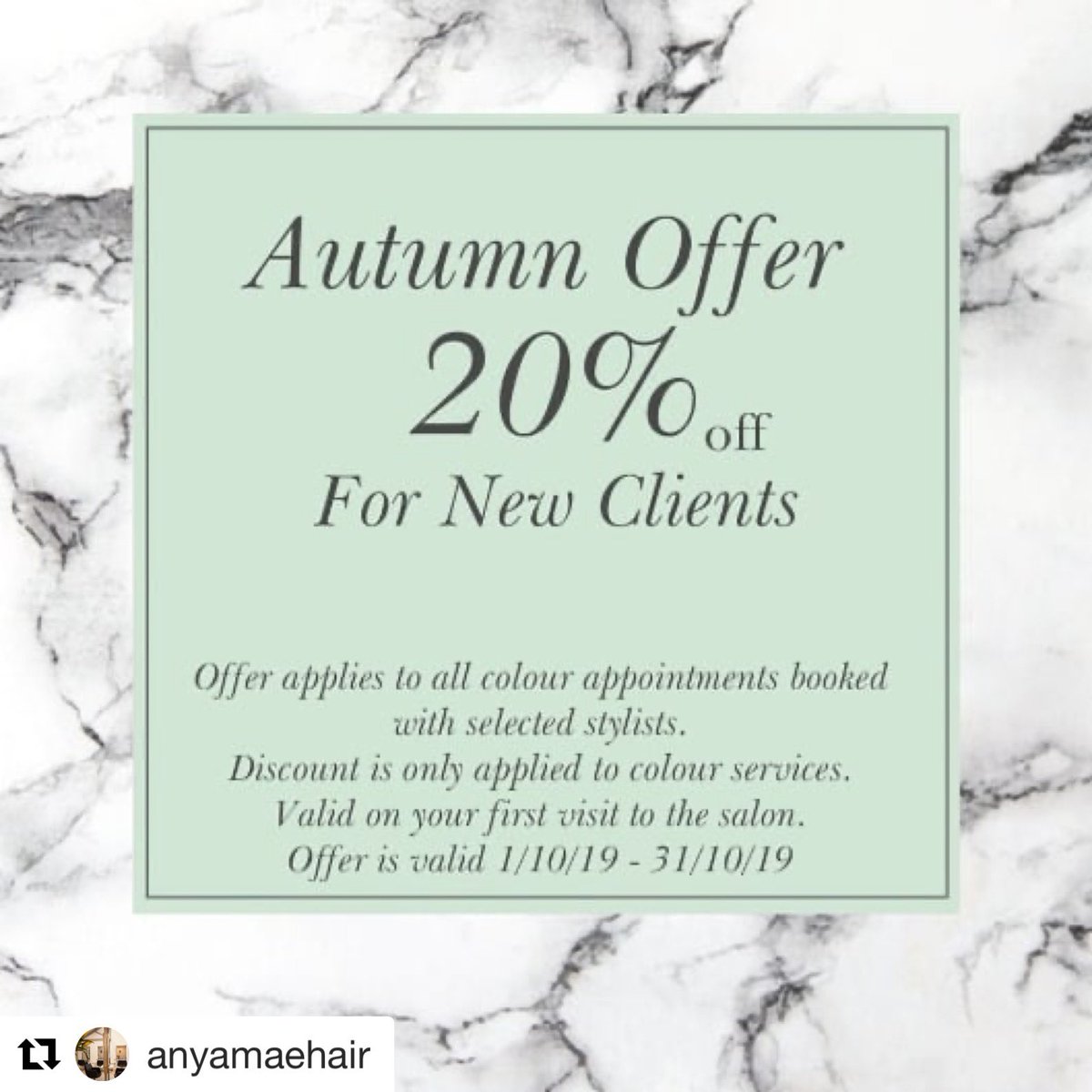 Staton_Young's tweet photo. Did you know we have a lovely hair salon at our Derwent business centre? They are offering 20% off colour treatments with selected stylists during October! 🎃
#hairbychloelouise #hairdresser #specialoffer #newhair #newclient #derbysalon #office #businesscentres #worklife #Derby https://t.co/YdFXITzntH