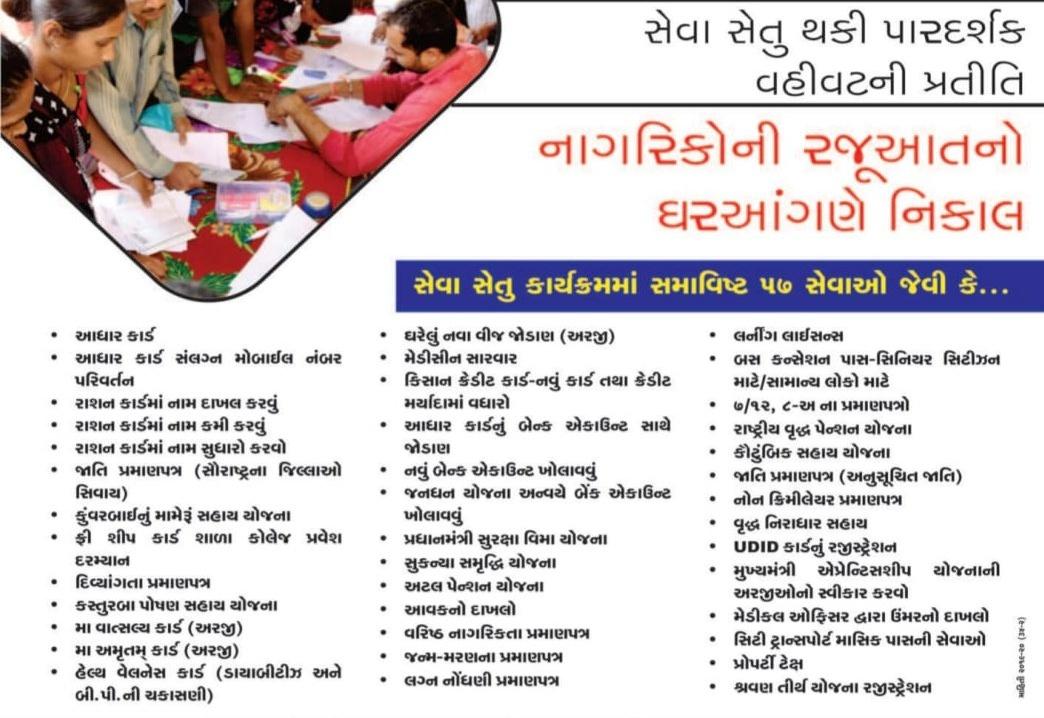 Here are the 57 services from #SevaSetu_Phase5.. 
<a href="/pkumarias/">Pankaj Kumar</a> <a href="/InfoGujarat/">Gujarat Information</a>