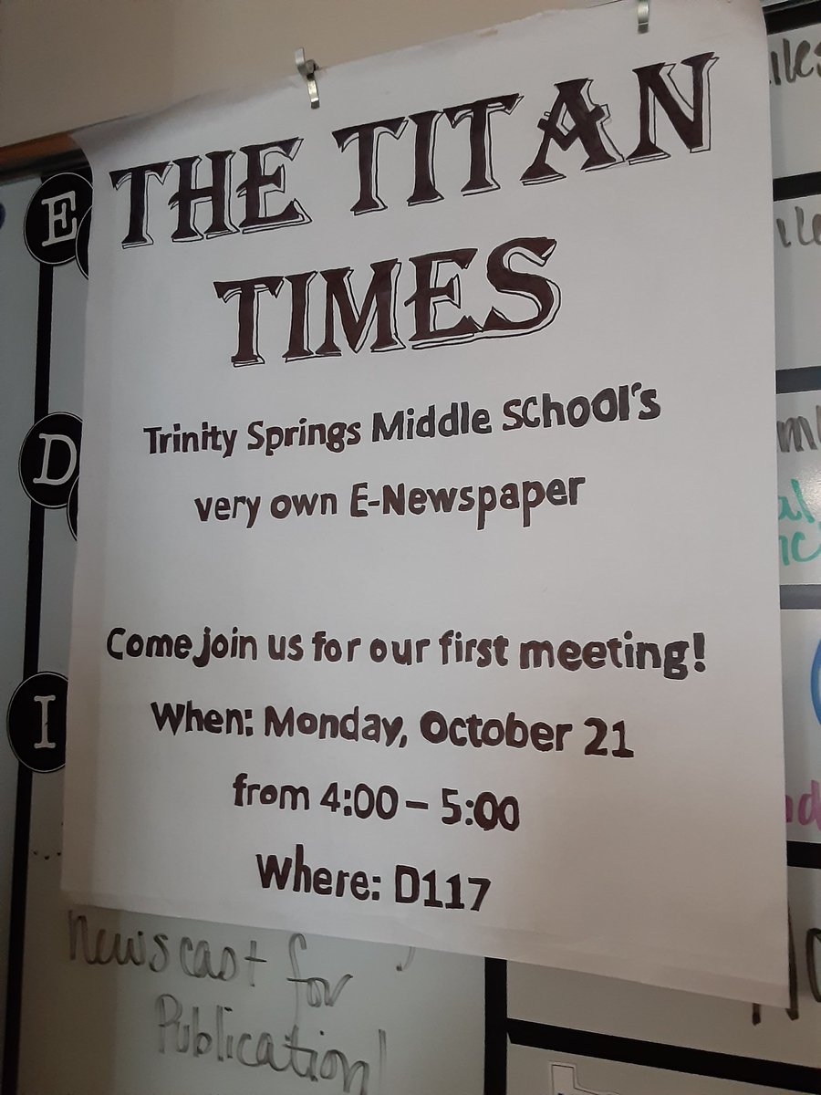 StefanieDGarcia's tweet photo. I ❤❤❤ this story! @TSMSKeller 8th loved the #msuos Investigative Journalism unit by @MisterMinor so much, they insisted they start a school e-newspaper club. And @DrReidTSMS is happy to oblige!! #kellerliteracy @DrRDubKellerISD @jbarrettTSMS @shereegfelan @KrisanneStewart https://t.co/RtZSdA83LD