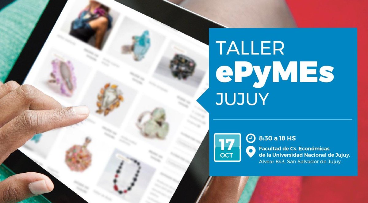 La #TransformaciónDigital y el #ComercioElectrónico son una puerta a nuevos mercados federales y globales. Si sos emprendedor o tenés una PyME, vení a la Jornada ePyME en #Jujuy a conocer las estrategias y herramientas para potenciar tus ventas online 👉 bit.ly/2MsbTwU