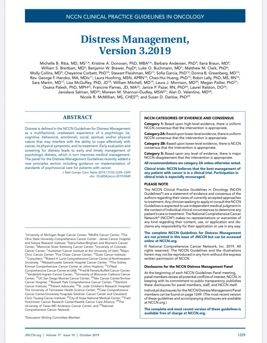 crisbergerot's tweet photo. Version 3.2019 @NCCN #DistressManagement is available @JNCCN https://t.co/1yZyRyW2sp
First one without #JimmieHolland https://t.co/siGJLKM7vs