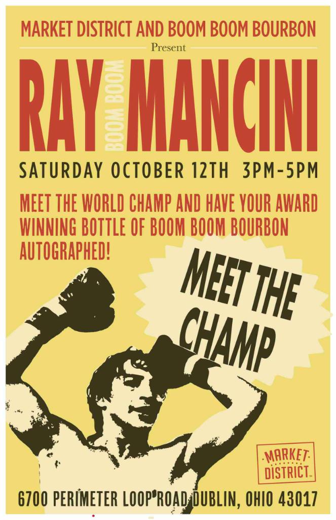mddublin's tweet photo. Come purchase a bottle of delicious Boom Boom Bourbon and have Rey “boom boom” Mancini sign the bottle Saturday 3p - 5p! https://t.co/uIhlAsLAQW