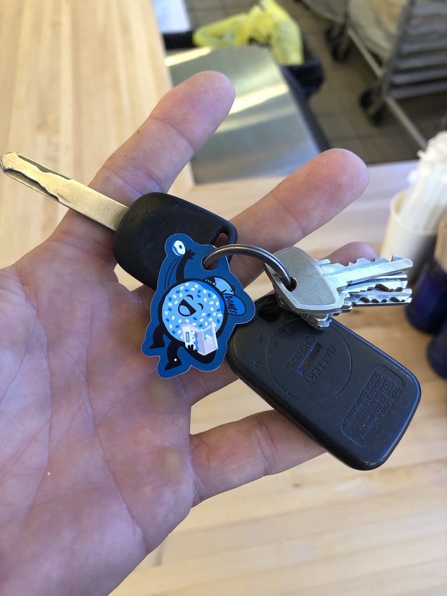 strangedonuts's tweet image. Happy Birthday to us! Pick up a  done dude key tags tomorrow for $10. It’ll get you a free classic everyday for a year. Proceeds benefit @StrangeCares