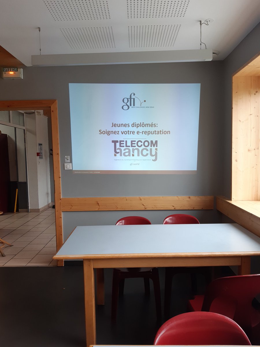 Spitaleri_Gfi's tweet photo. Merci aux étudiants et organisateurs du séminaire de @TELECOMNancy pour l'accueil qu'ils ont réservé à @gfiinformatique aujourd'hui !
Nous nous retrouverons au #forumdunumerique pour nos offres de #stage : @gfi_recrute 📝 https://t.co/ZPTic40P4h