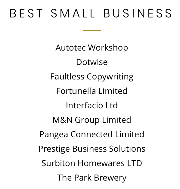 KingstonAwards's tweet photo. Good luck to all the finalists in the running for the Best Small Business Award #KingstonAwards https://t.co/hTbJ8s3OFi