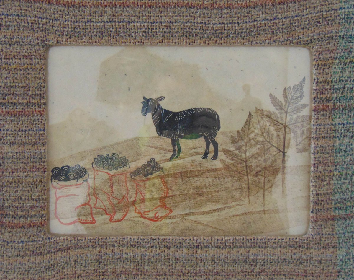 MakersWales's tweet photo. 'Babb Baa Blash Sheep' - by illustrator Sue Shields - made for our Wool Works exhibition, showcasing Welsh and FInnish artists working with heritage materials, in particular wool! #welshwool #woolworks #heritagecrafts #internationalexhibition #craftgallery #visitcardiffbay #MaP https://t.co/Ym0ZmbKcPp
