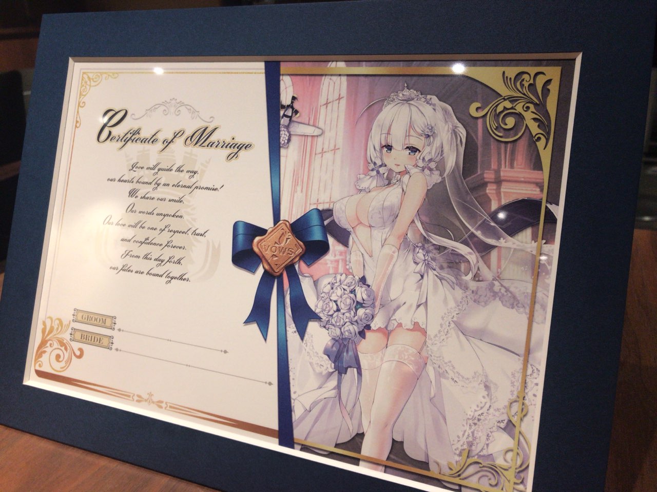 アズールレーン　ケッコンVR　色紙 アズールレーン』の「ケッコン」が『ケッコンVR』となって開催