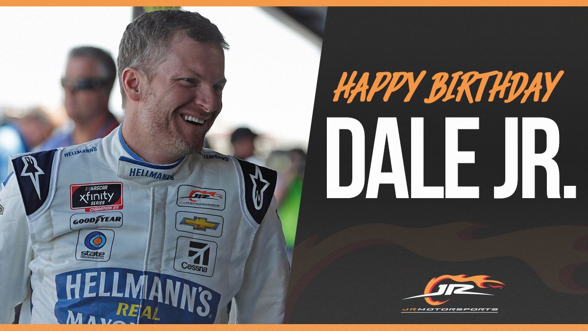 JRMotorsports's tweet image. Happy Birthday @DaleJr! 

Hit that like button to join in on the celebration #JRNation.