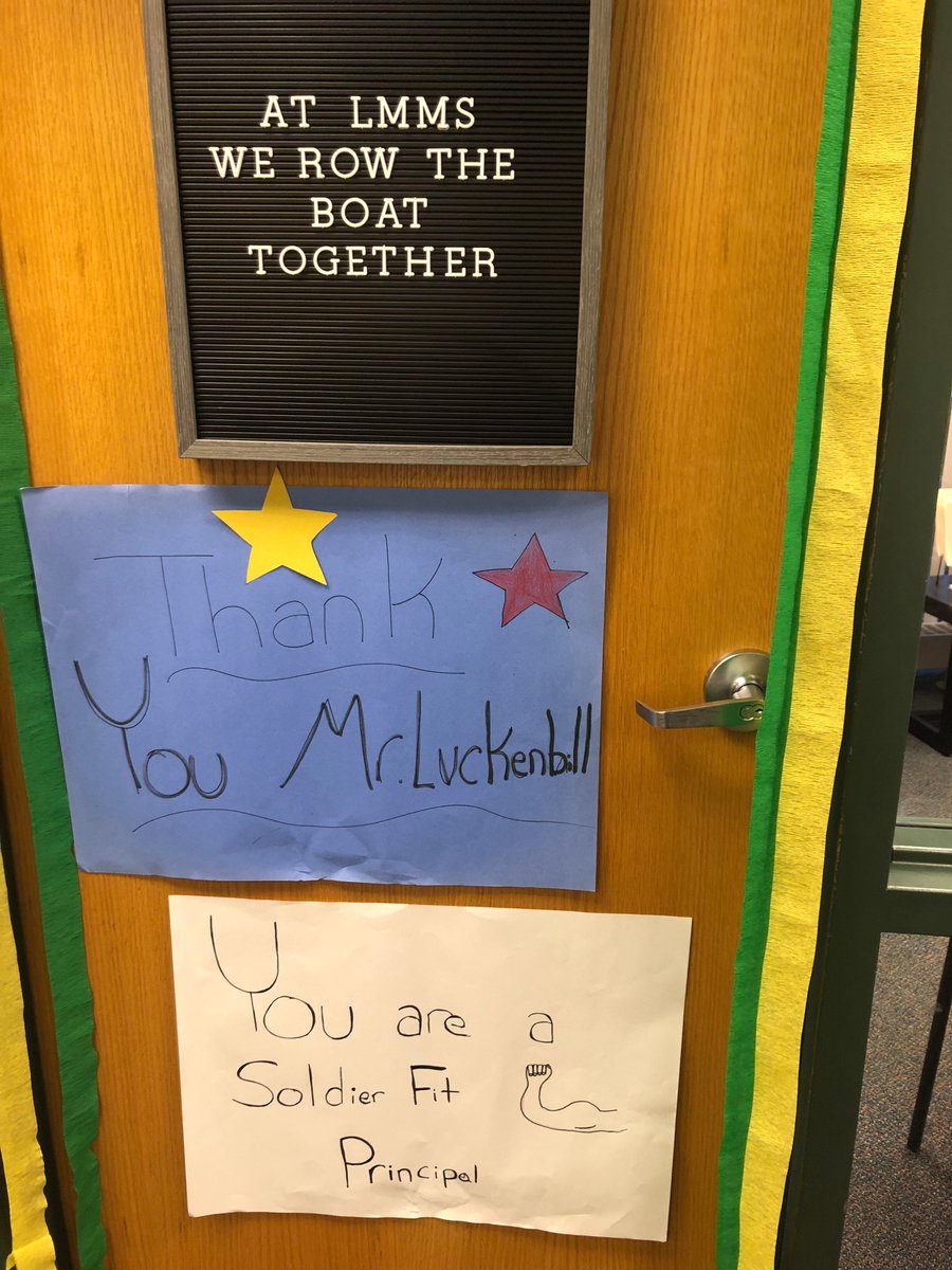 SYencho's tweet photo. LMMS Proud - Thank you to our NJHS Board and student advisors for a wonderful surprise this morning for National Principal's Month! We love our LMMS community! https://t.co/I8a2BN7haz