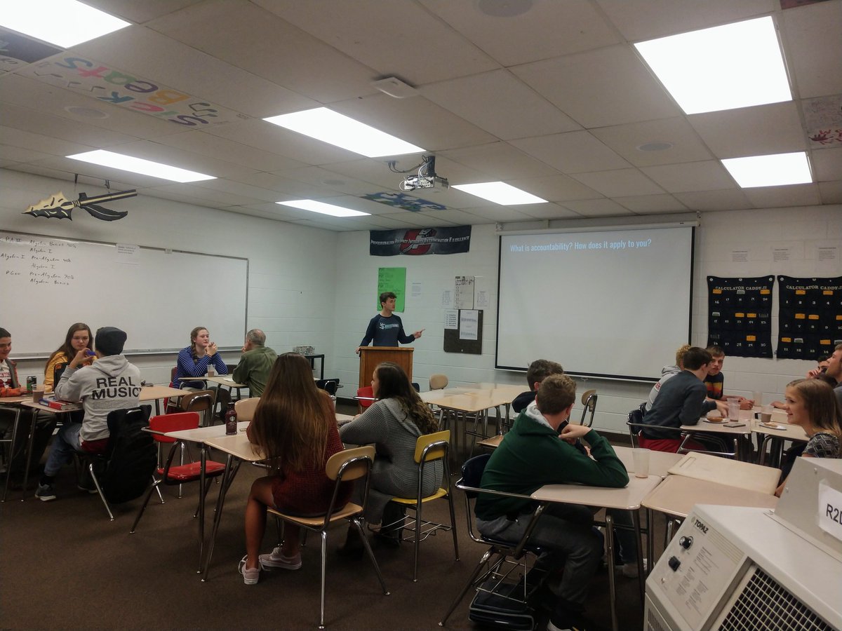 Great Huddle this morning! <a href="/ames_iv/">George Ames IV</a> lead the discussion on accountability and brought in a delicious breakfast. It was also great to see <a href="/Games3832/">George Ames</a>