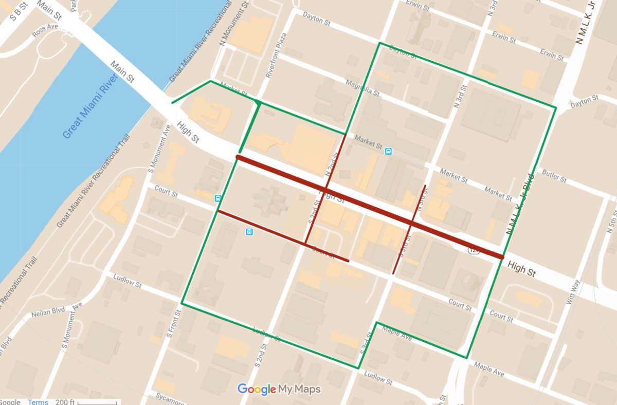 Operation Pumpkin is in downtown Hamilton this weekend.

Please see the green highlighted areas on the map for the easiest detour route around the event.

Go to operation-pumpkin.org for more information on the activities.

High Street closures begin Friday morning.