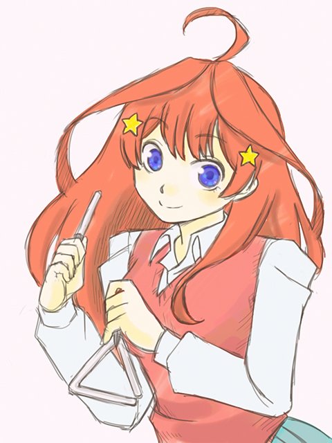 桃子さんがTwitterに投稿した中野五月(五等分の花嫁)のイラスト。