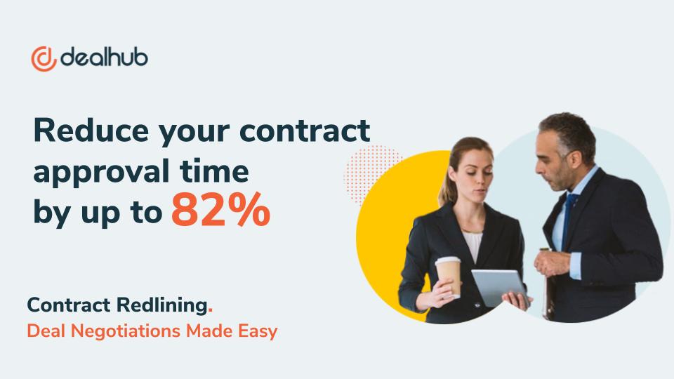 DealHubIO's tweet photo. Keep your deals on track! Don't let inefficient revision processes stall Sales. Watch our webinar to see how DealHub Contract Redlining reduces approval time. https://t.co/yRbUlPR2o6.
#contractredlining #ContractManagement #CLM #CPQ #CRM #Salesforce #Dynamics365 #Freshworks https://t.co/k5C3nhqqiQ