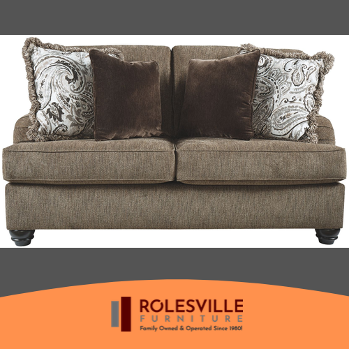 rolesvillefurn's tweet image. Are you looking around for a space saving #loveseat ? This Benchcraft Braemar Brown Loveseat comes with ample space and 4 poly-fill pillows. Its casual design style is perfect for your living area and lets you enjoy uninterrupted relaxation: bit.ly/2M24xRP #sofasonline