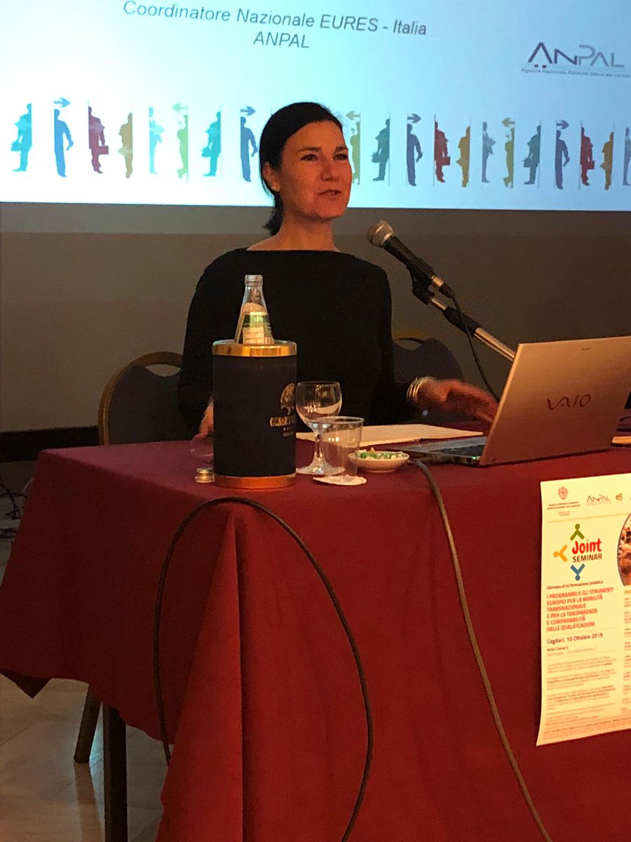 Oggi a Cagliari al Joint Seminar <a href="/ANPALgov/">ANPAL</a>, Catia Mastracci, Coordinamento Nazionale della Rete EURES, ha parlato dei servizi offerti da nostri uffici tra i quali la consulenza qualificata e gratuita. 

Per info 👉bit.ly/30Svdst