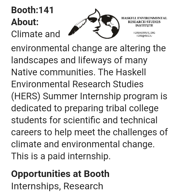 HERSInternship's tweet photo. @HERSInternship is at @AISES 👏 Come by booth 141 on Friday to learn about a paid #Native internship opportunity. #IndigenizeSTEM #aisesnc19 #NativeTwitter https://t.co/T59JPJRoBK