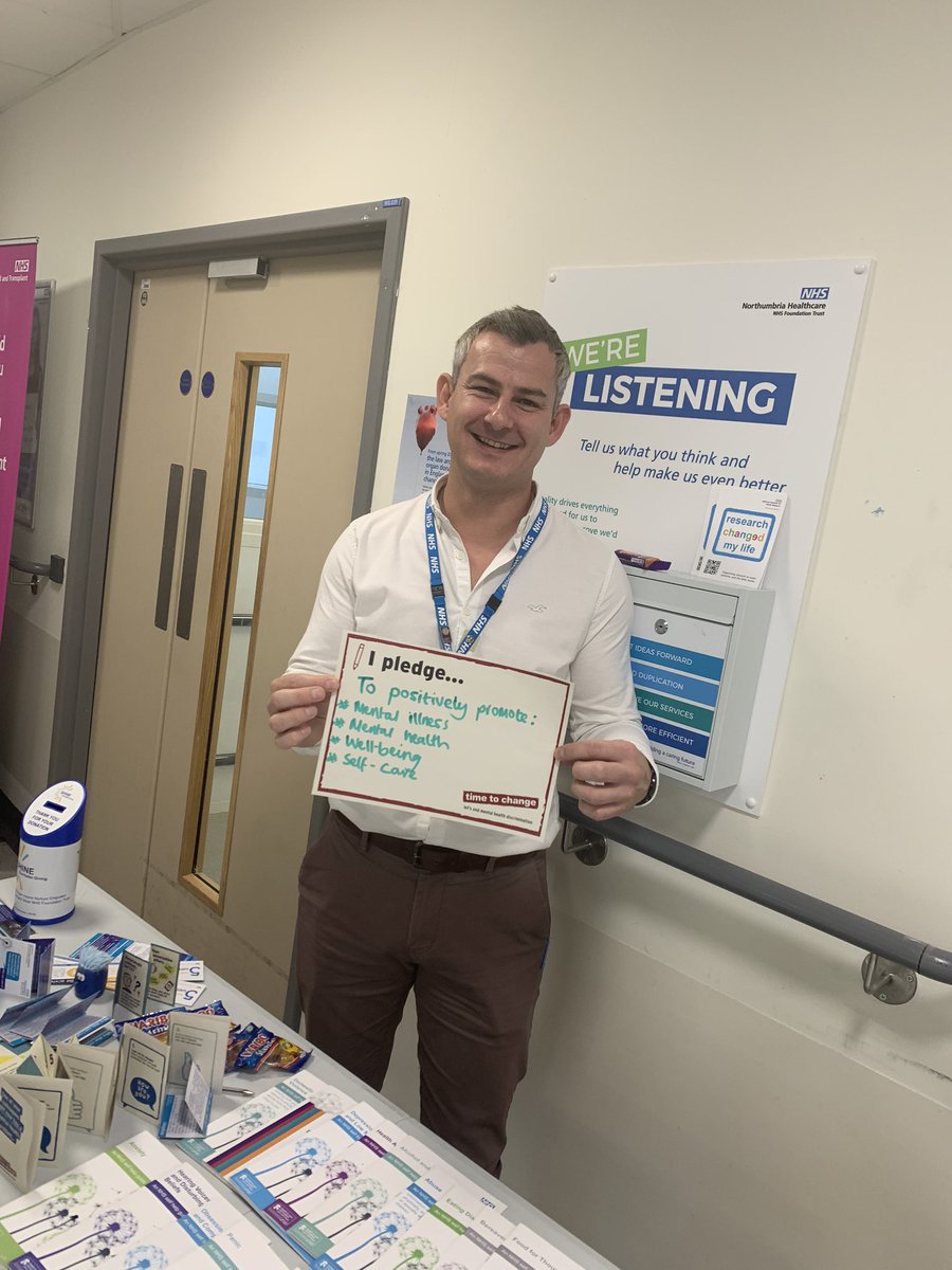 ThatKateB's tweet photo. Pledges from the Northumberland &amp; North Tyneside Psychiatric Liaison Team for #WorldMentalHealthDay2019 in NSECH @CNTWNHS @NorthumbriaNHS @StopSuicideNENC @NSPA_UK @JeremyRushmer #WorldMentalHealthDay #letstalk https://t.co/YSRLaGFmDT