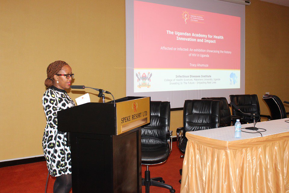 SIHIglobal's tweet photo. Ms Tracy Ahumuza of the Uganda Academy for Health Innovation and Impact gave a presentation on "Affected or Infected: An Exhibition Showcasing the History of HIV in Uganda."
#SocialInnovation #CollaborateForHealth #Uganda #SocialInnovationForUHC #HealthForAll https://t.co/J4LusJPJyP