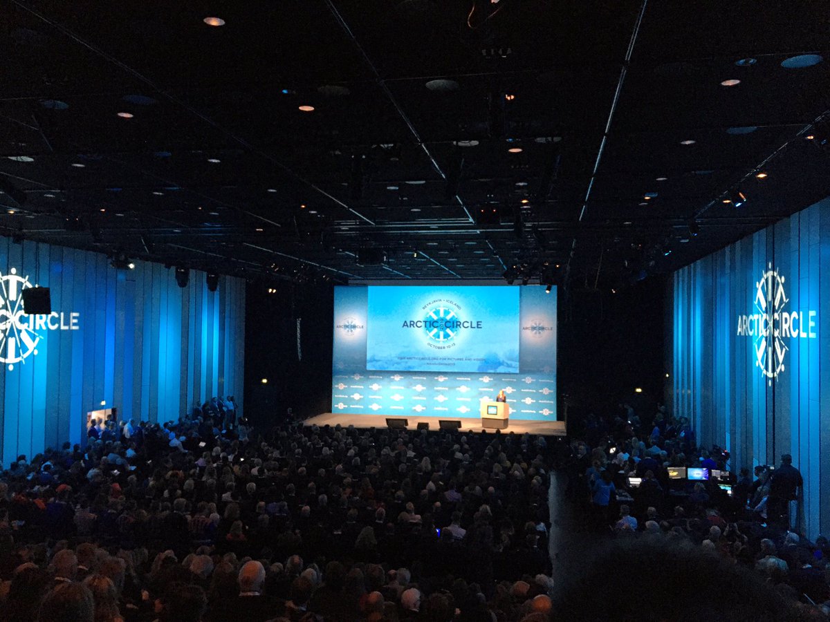 EIAEnvironment's tweet photo. Icelandic Prime Minister Katrín Jakobsdóttir: “I know this room is full of hope. The task is massive but the solutions exist.” @_Arctic_Circle @CleanArctic #articcircle2019 #cleanarctic #hfofreearctic https://t.co/aUN36qaonB