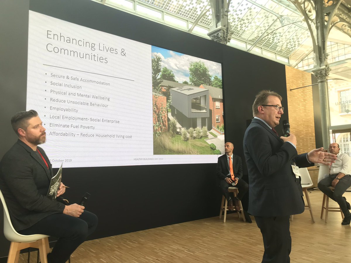 neilfreshwater's tweet photo. Andy Cornaby of @justsolutions_ demonstrating the cost effectiveness of ModPods International for helping people get homed in decent housing and on the property ladder. #HealthyBuildingsDay https://t.co/UYGa1EOcXh