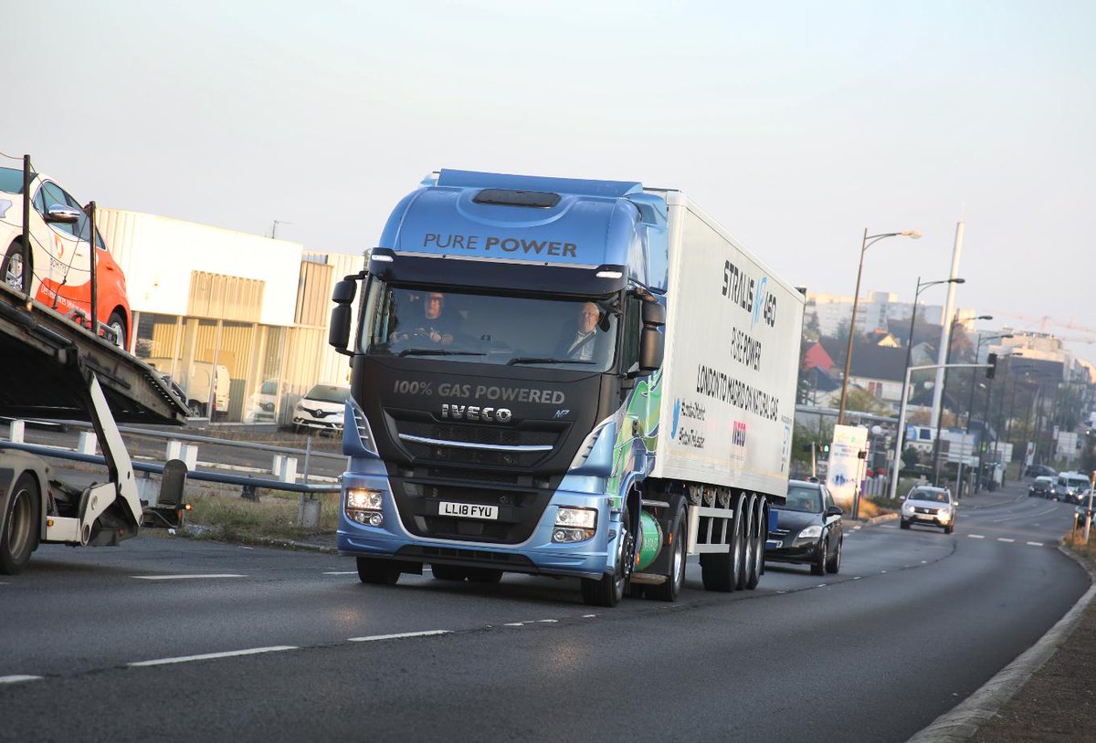 #tbt 12 months to the day, and we completed an epic drive from #London2Madrid in a Stralis NP 4x2 - believed to be the longest ever journey by road on a single fill of #LNG. We undertook the trip with <a href="/Comm_Motor/">Commercial Motor</a> &amp; <a href="/truckingmag/">truckingmag</a>. 👍 🇬🇧 🇪🇸 

#FollowTheLeader #PurePower