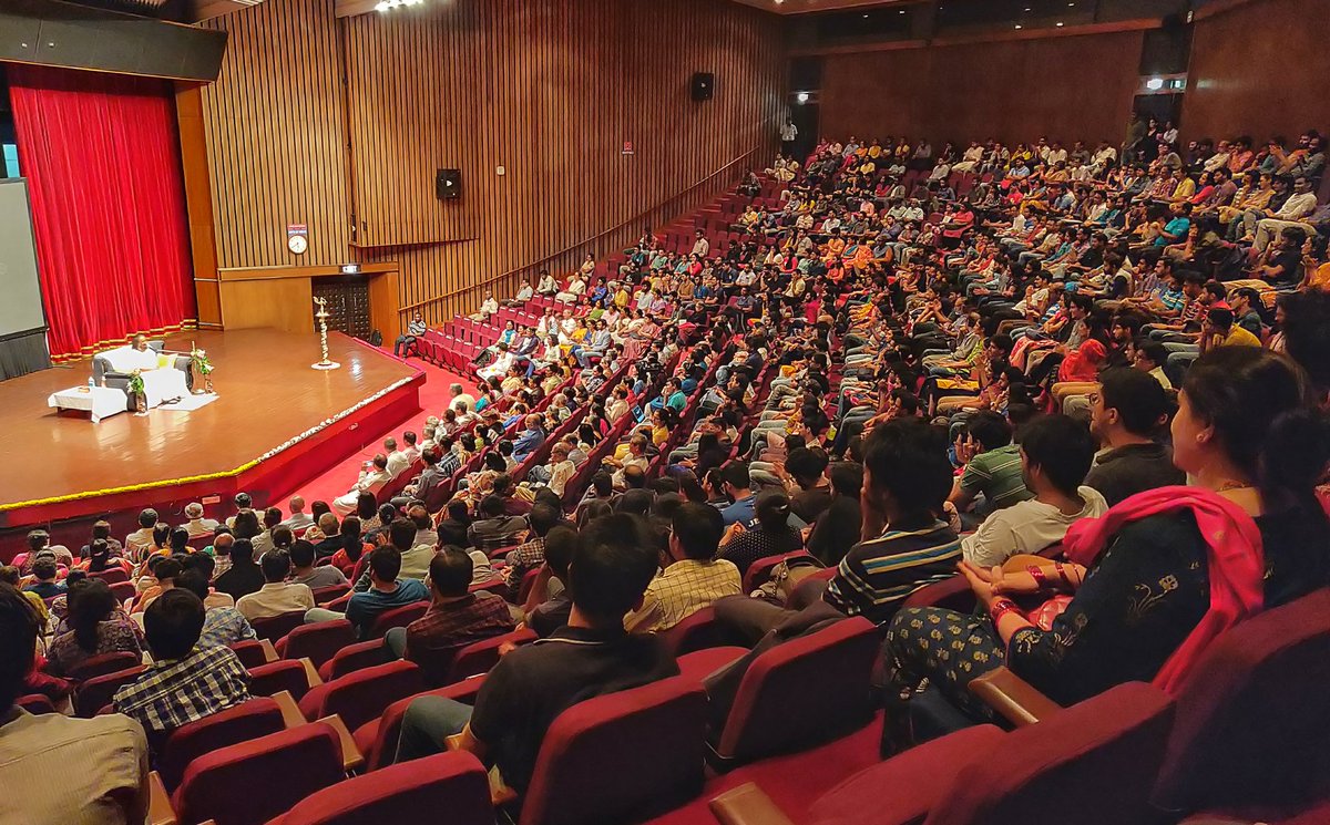 Archit Saxena on X: "What a phenomenal talk by @SriSri at @iiscbangalore to  a jam-packed JN Tata Auditorium. One of the most impactful & transforming  talks for scientists. Kudos to #IISc for