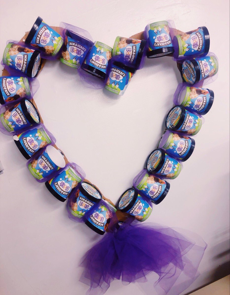 BenJerryDC's tweet photo. Do I smell a heart shaped sculpture of Ben &amp; Jerry’s pints or is that just love in the air? That’s right, Wedding season is here and what’s a better addition than a scoop of peanut butter cup or chocolate fudge brownie!
#Weddingseason #fudgebrownie # love #october https://t.co/uLhkqZMF63