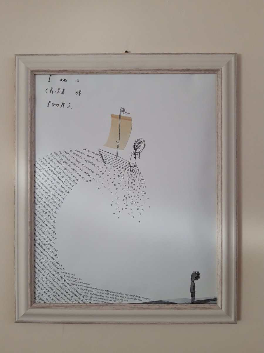 SamJDThomas's tweet photo. Thank you @WalkerBooksUK for our #ChildOfBooks @OliverJeffers poster. We had a hard time deciding which side to use but all agree this looks eye catching and amazing for children visiting our library 🥰 https://t.co/5eQX7uSfkA