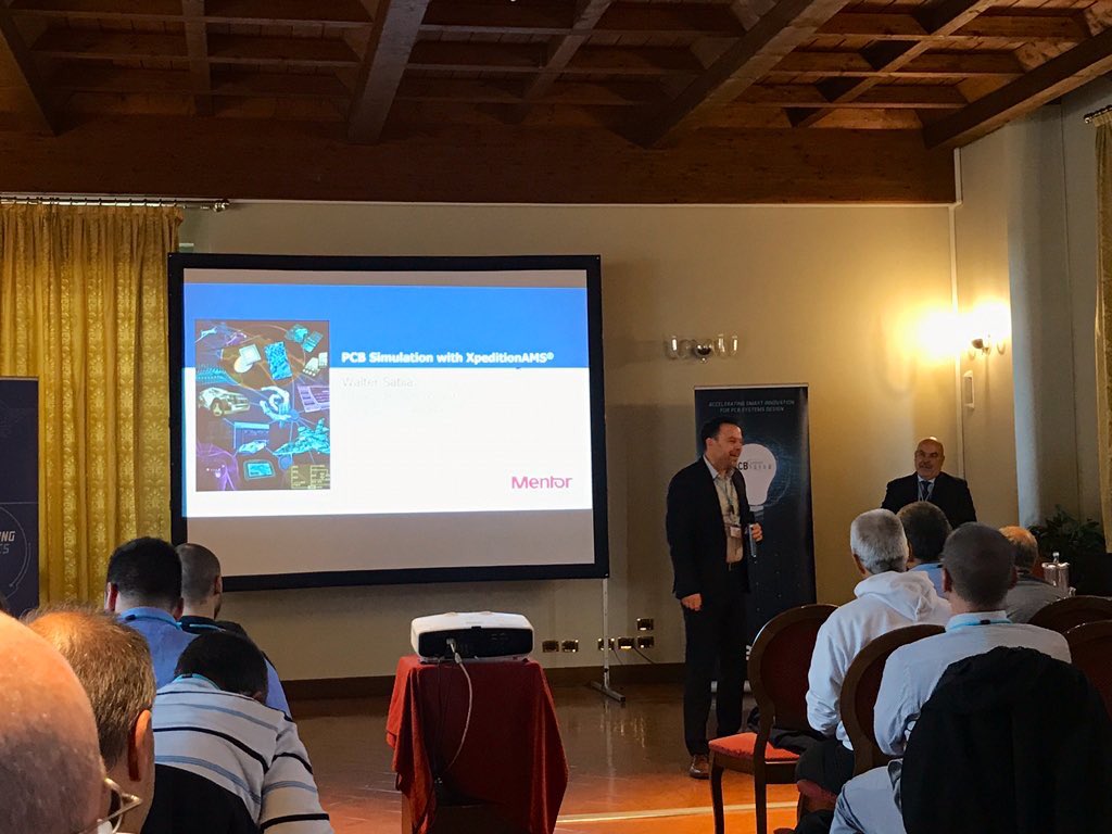 Walter Sabia di Mentor approfondisce l’utilizzo di XpeditionAMS nella simulazione in occasione del PCB Systems Forum di Villa Torretta a Sesto SG (MI) <a href="/MentorPCB/">Mentor PCB</a> #xpeditionams