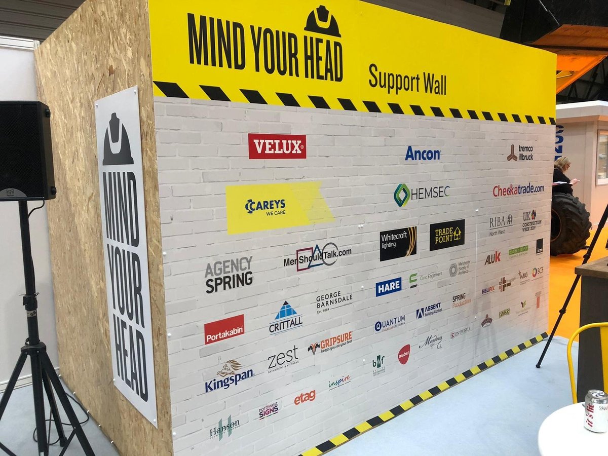 <a href="/MindYourHead_UK/">MIND YOUR HEAD</a> <a href="/UK_CW/">UK Construction Week</a> Poor mental health is the biggest killer in the construction industry: 1,419 suicides in construction in 5 years…1,409 were men.
It's great to be one of the many organisations supporting the <a href="/MindYourHead_UK/">MIND YOUR HEAD</a> campaign &amp; #WorldMentalHealthDay at <a href="/UK_CW/">UK Construction Week</a>! 

#MindYourHead #UKCW2019