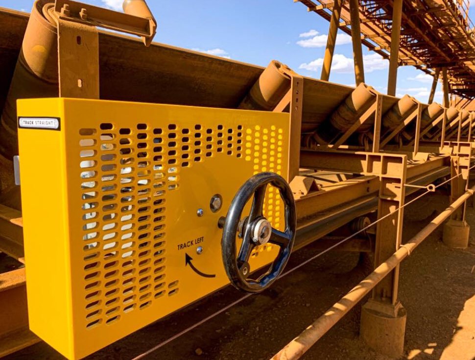 ProductsTrack's tweet image. #TrackStraight New Patented Conveyor Tracking Systems have engineered out the dangerous practice of tying a rope to a Tracking frame and then onto a structure to get the belt to track one way or the other.
@AngloAmerican 
#Safety365
#ConveyorTracking
trackstraight.com.au