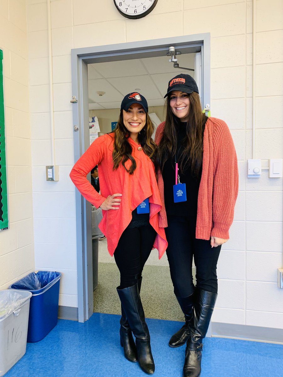 Hats off to bullying and violence and pink for breast cancer awareness month. Co-Teacher Twinning. #allin4nb