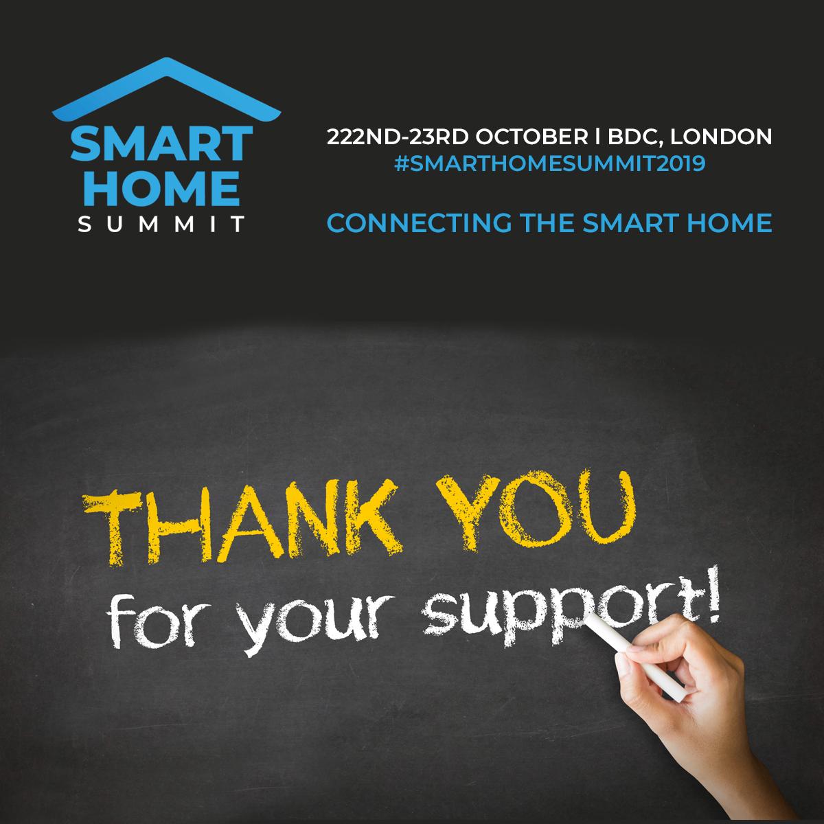 smarthomesummit's tweet photo. Thanks for spreading the word about #SmartHomeSummit2019! https://t.co/KkDzeWU3KH @StreamingEurope @robvank @HomeGrid_Forum @homeandsmart @GigabitMag @FinTech_Mag @zigbeealliance @DI_MagazineEU https://t.co/NFgYrieOrQ