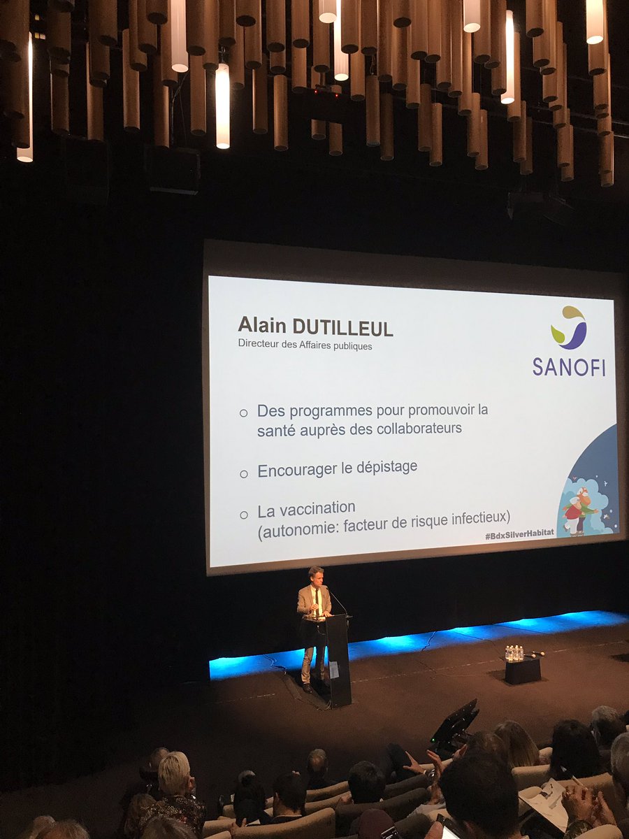 BdxSilverHabitat (@bxsilverhabitat) on Twitter photo Programme « Take care and be well » : mieux manger, bouger et rester en bonne santé. Le point de vue de la santé des collaborateurs par Alain Dutilleul, Directeur des Affaires publiques chez <a href="/SanofiFR/">Sanofi en France</a>
#BdxSilverHabitat #bienvieillir #Prevention Programme « Take care and be well » : mieux manger, bouger et rester en bonne santé. Le point de vue de la santé des collaborateurs par Alain Dutilleul, Directeur des Affaires publiques chez <a href="/SanofiFR/">Sanofi en France</a>
#BdxSilverHabitat #bienvieillir #Prevention