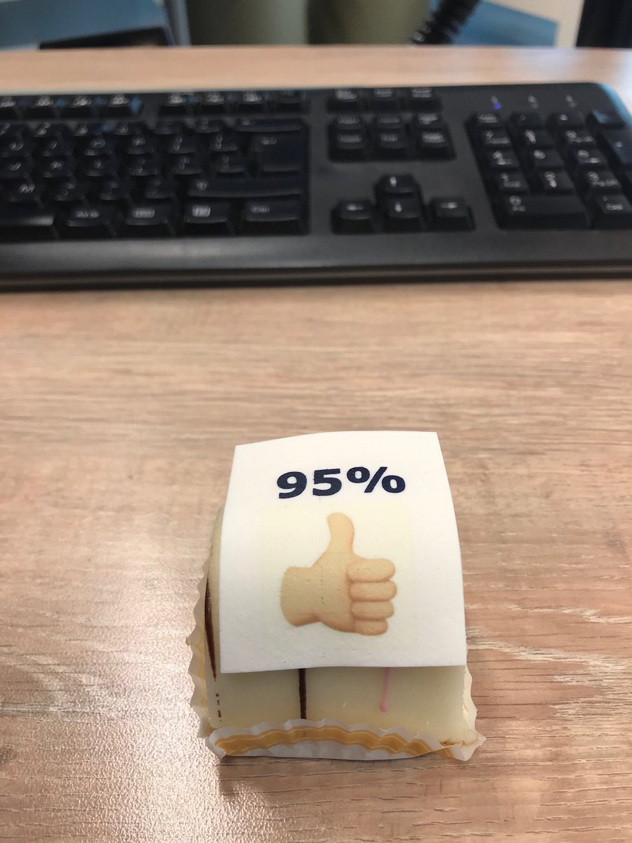 We doen het hardstikke goed! <a href="/ravzhz/">Ambulancedienst ZHZ</a> bedankt voor het gebak!En misschien staat er volgend jaar wel iets meer 95% op het gebak.... 💪👌😉