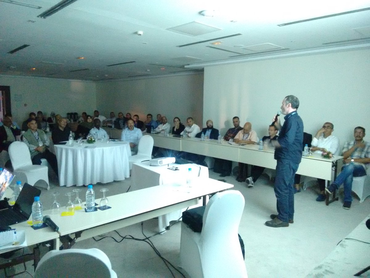 enbrain_project's tweet photo. Dr @alibakeer5 presents at #EnbrainProject Training Session the structure, goals and strategies of the National Erasmus Office - NEO Libya, as well as the @EUErasmusPlus guidelines, framework and the current open opportunities. https://t.co/L7Tewi4tFo