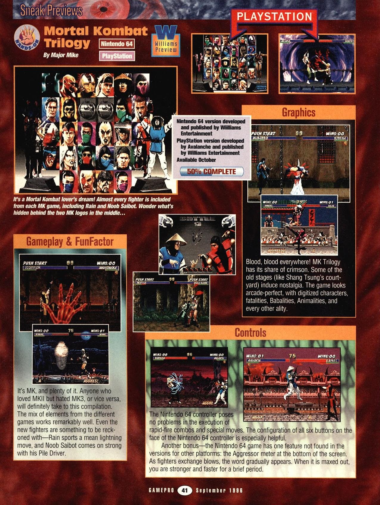 Mortal Kombat Trilogy [PS1] - All Fatalities 