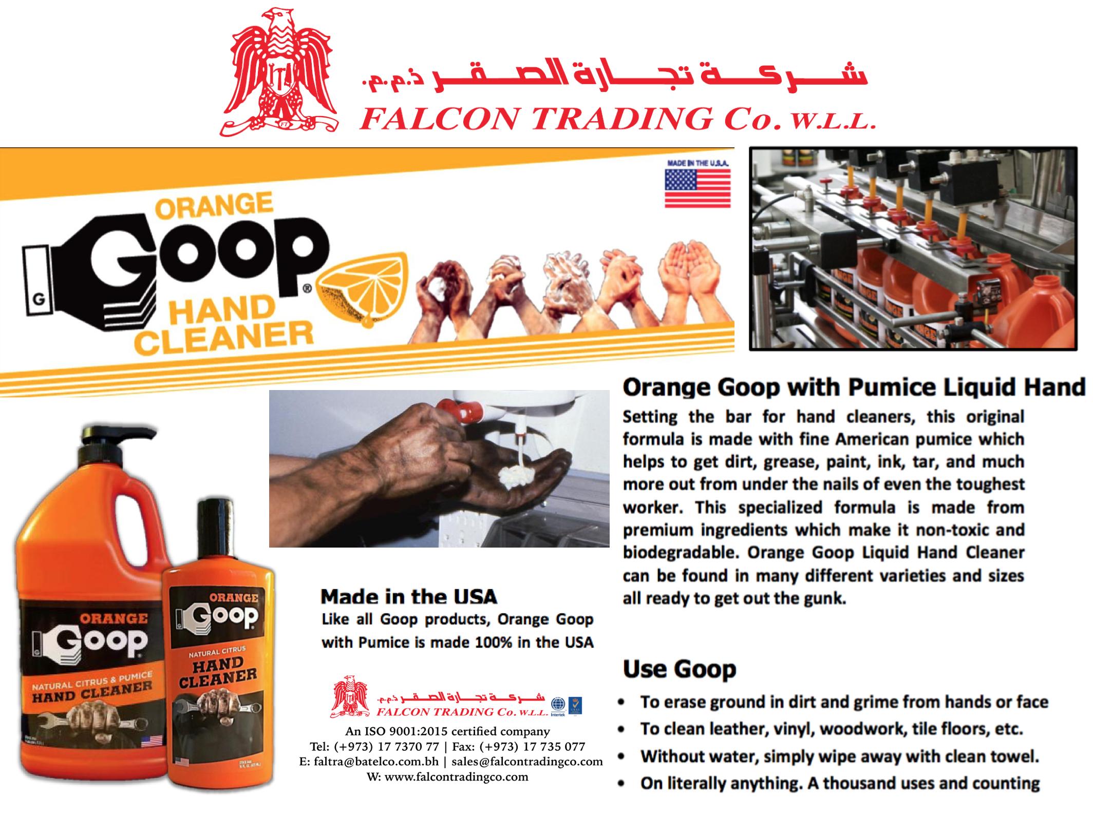Falcon Trading Co W.L.L on X: GOOP - America's Premium Multi-purpose Hand  Cleaner  / X